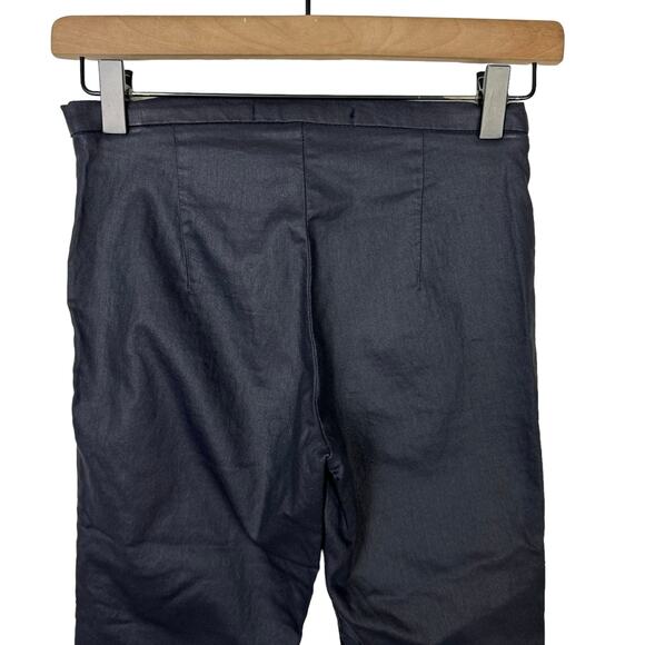 Victoria Beckham | Wax Coated Denim Ankle Zip Mid Rise Leggings Skinny Pants - Picture 3 of 8